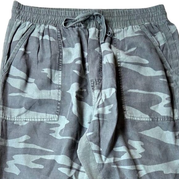 Splendid Gray Camo Jogger Large in Super Soft Linen Blend Fabric with Pockets - Picture 4 of 7